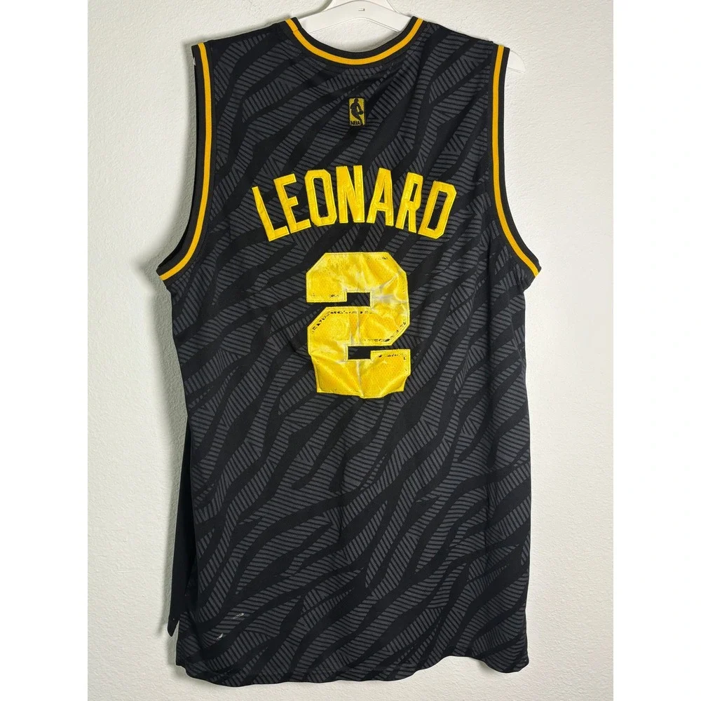 Adidas San Antonio Spurs Kawhi Leonard 2 Jersey XXL Black Yellow Limited Edition